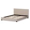 Baxton Studio Elizabeth Beige Upholstered Panel-Stitched Queen Size Platform Bed 131-7323 - alternate 2